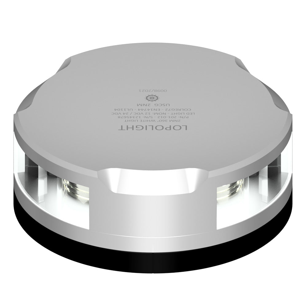 Lopolight 360-Degree Anchor Light - 2NM - Silver Housing w/FB Base [201-012-FB] - Premium Navigation Lights from Lopolight - Just $577.42! 