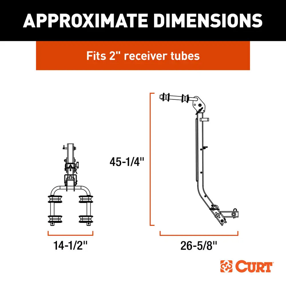 CURT ActiveLink SE Series Bike Rack - 2 Bikes Up to 90 lbs [18410] - Premium Accessories from CURT - Just $193.99! 