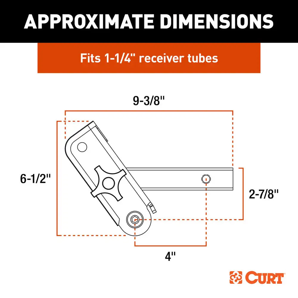 CURT ActiveLink 1-1/4" Receiver Shank - Up to 3500 lbs [18401] - Premium Accessories from CURT - Just $41.99! 