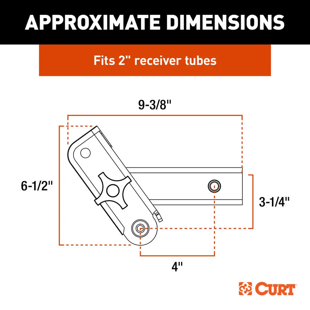 CURT ActiveLink 2" Receiver Shank - Up to 5000 lbs [18402] - Premium Accessories from CURT - Just $41.99! 