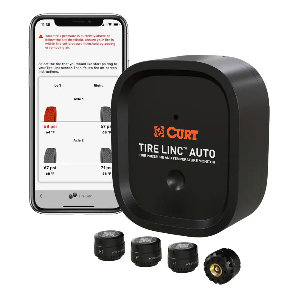 CURT Tire Linc Auto TPMS Using One Control Auto [57009] - Premium Accessories from CURT - Just $300.99! 