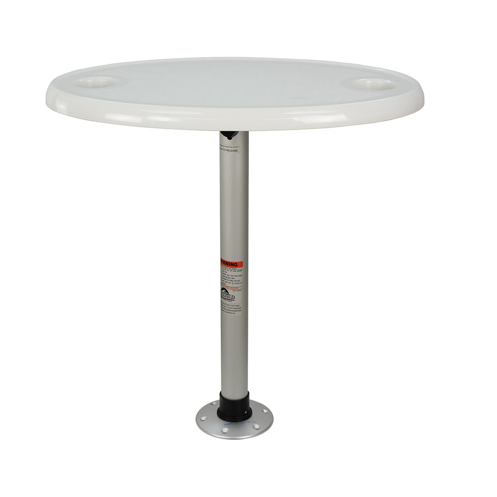 Springfield Thread-Lock Electrified Oval Table Package w/LED Lights  USB Ports [1691227-L1] - Premium Seating from Springfield Marine - Just $249.99! 