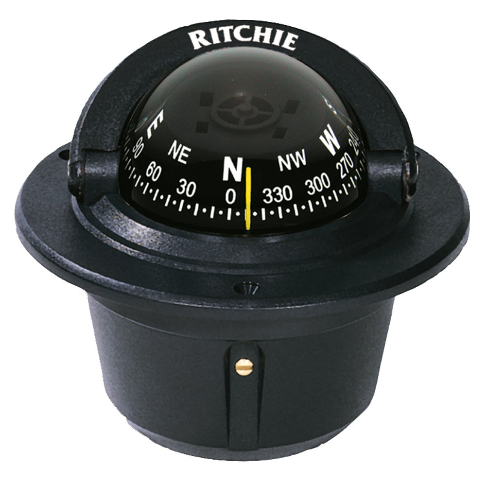 Ritchie F-50 Explorer Compass - Flush Mount - Black [F-50] - Brand_Ritchie, Marine Navigation & Instruments, Marine Navigation & Instruments | Compasses - Ritchie - Compasses