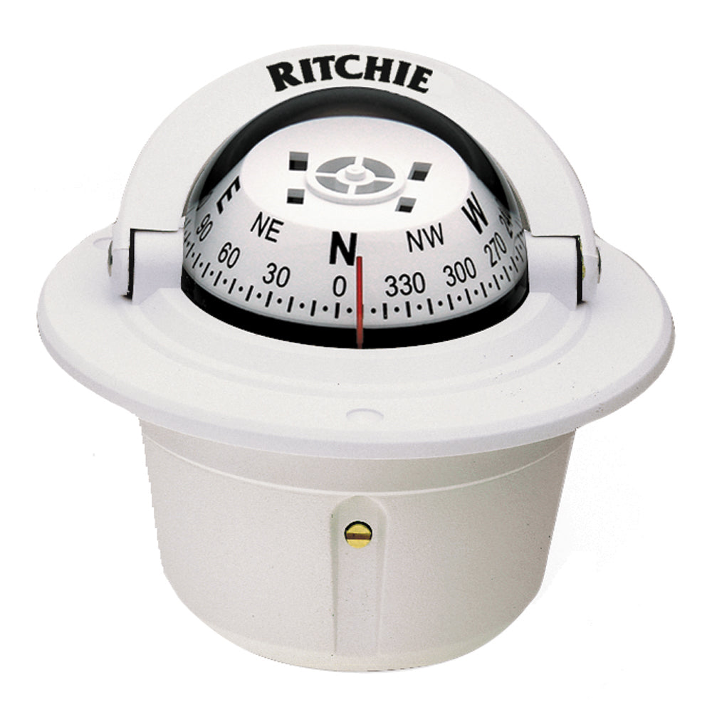 Ritchie F-50W Explorer Compass - Flush Mount - White [F-50W] - Premium Compasses from Ritchie - Just $89.99! 