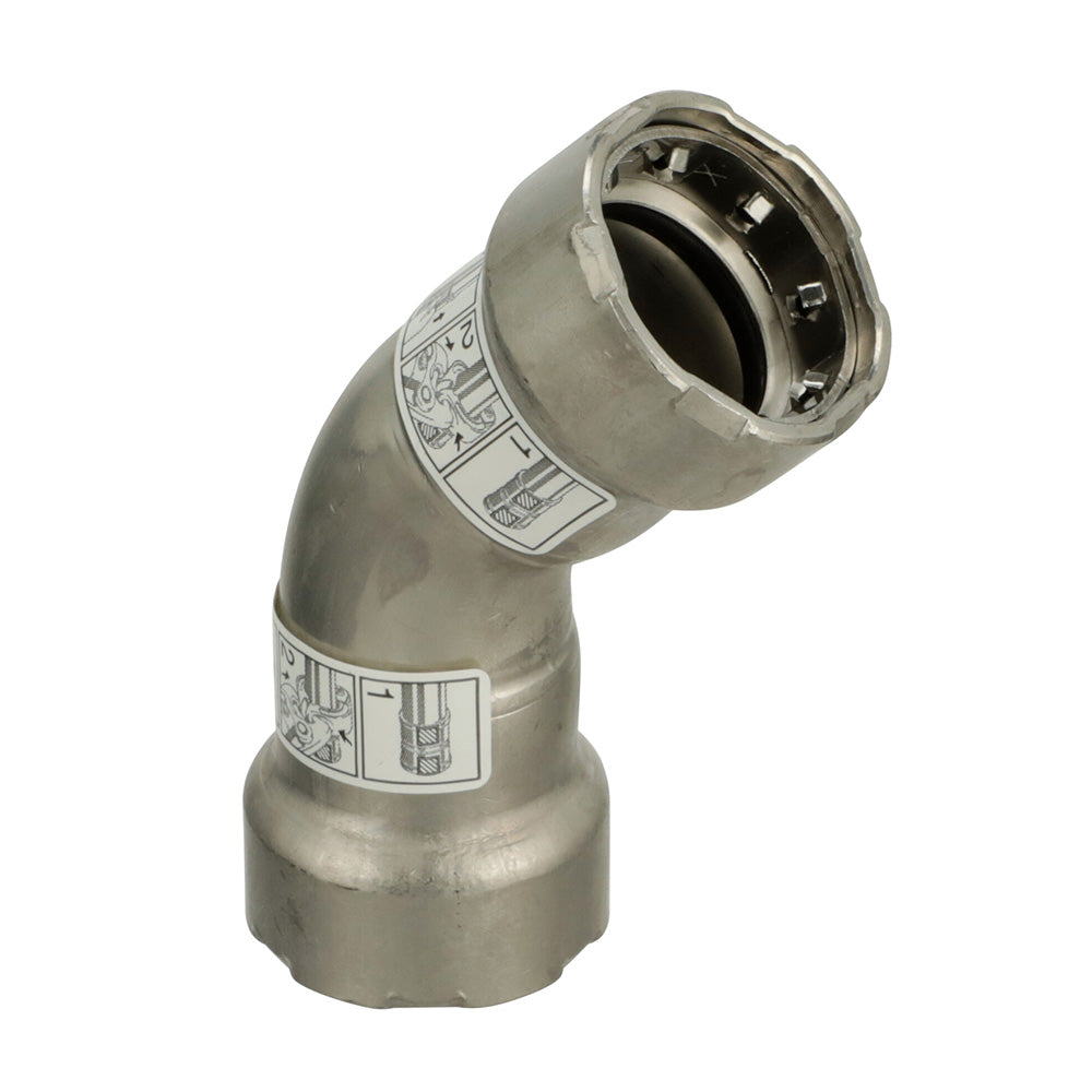 Viega MegaPress 316 FKM 1/2" 45 Degree Elbow [91755] - Premium Fittings from Viega - Just $86.99! 