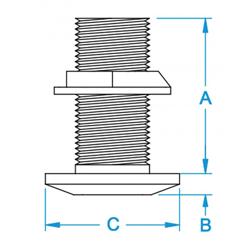 GROCO 2-1/2" Bronze Thru-Hull Fitting w/Nut [TH-2500-W] - Premium Thru-Hull Fittings from GROCO - Just $142.99! 