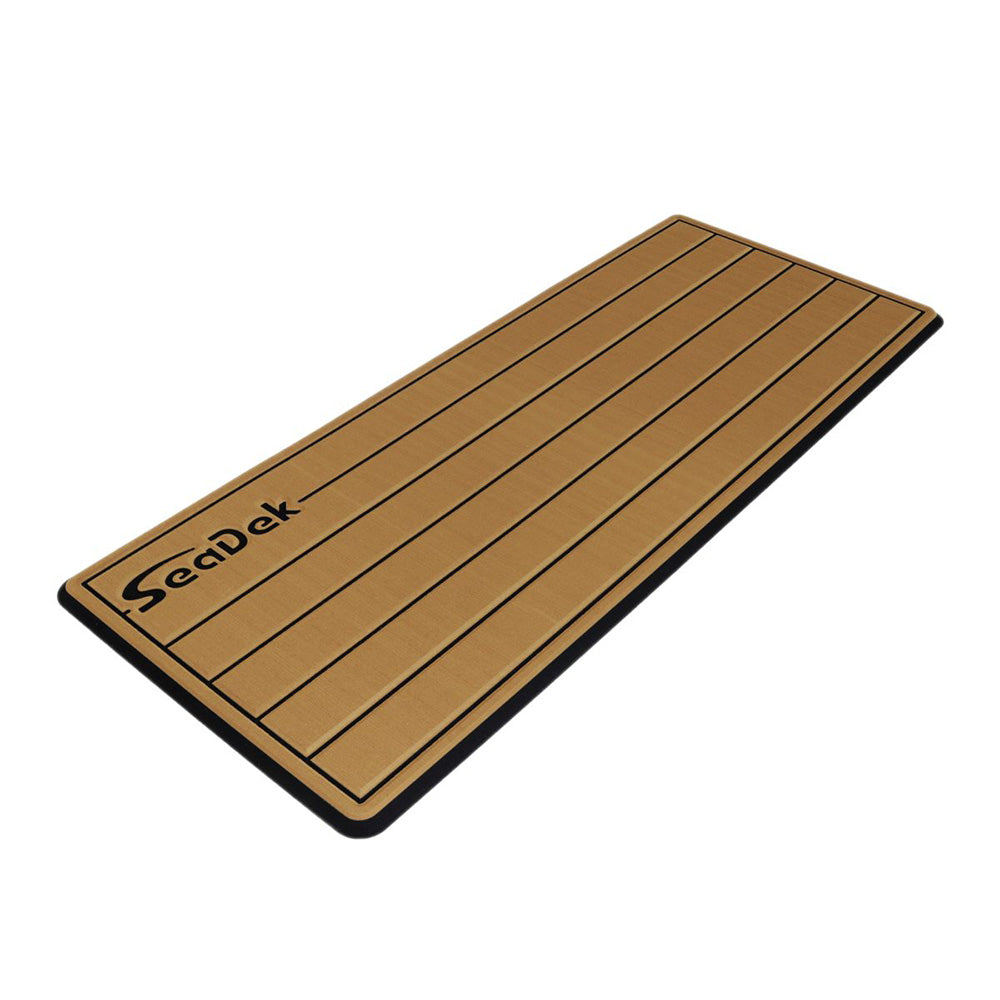 SeaDek 16 x 39" 20mm Dual Density Large Teak Helm Pad w/SeaDek Logo - Brushed Texture - Mocha/Black (406.4mm x 990.6mm x 20mm) [53601-80327] - Premium Deck / Galley from SeaDek - Just $222.99! 