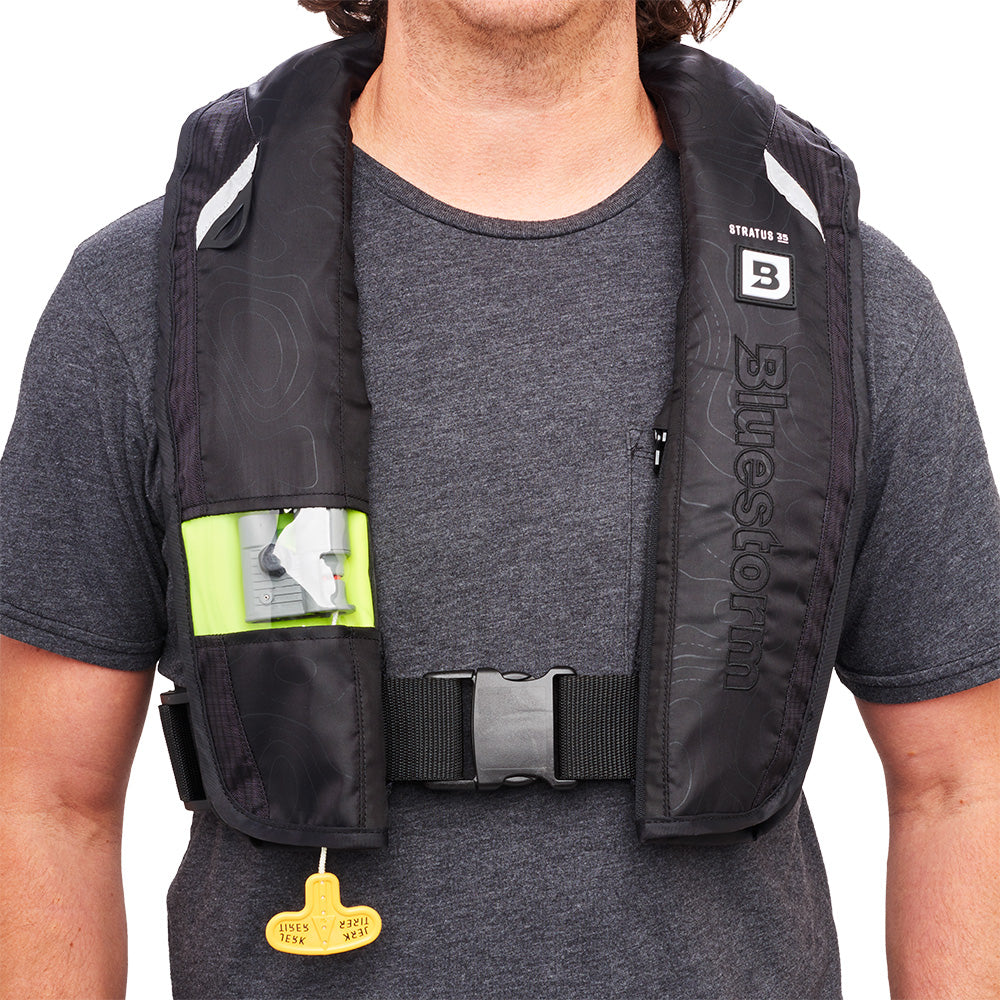 Bluestorm Stratus 35 Auto Type II Inflatable PFD - Apex Black [T1H-19-BLK] - Premium Life Vests from Bluestorm - Just $149.99! 