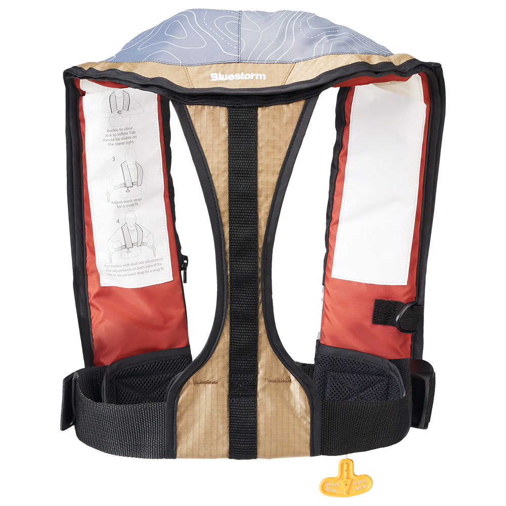 Bluestorm Stratus 35 Auto Type II Inflatable PFD - Tan [T1H-19-TAN] - Premium Life Vests from Bluestorm - Just $149.99! 