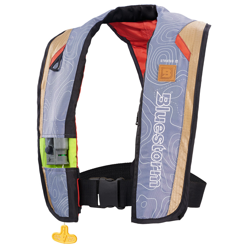 Bluestorm Stratus 35 Auto Type II Inflatable PFD - Tan [T1H-19-TAN] - Premium Life Vests from Bluestorm - Just $149.99! 