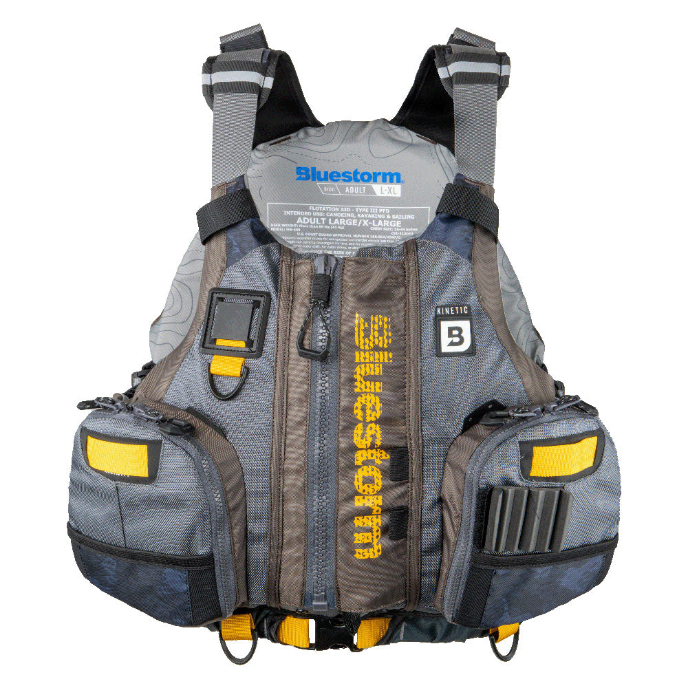 Bluestorm Kinetic Kayak Fishing Vest - Legendary Taupe - L/XL [BS-409-TPE-L/XL] - Premium Life Vests from Bluestorm - Just $99.99! 