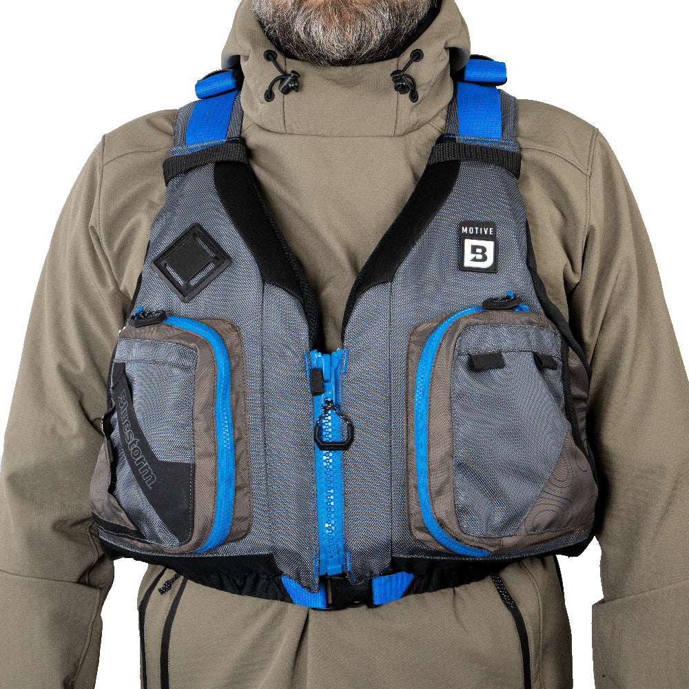 Bluestorm Motive Kayak Fishing Vest - Deep Blue - S/M [BS-248-TPE-S/M] - Premium Life Vests from Bluestorm - Just $79.99! 