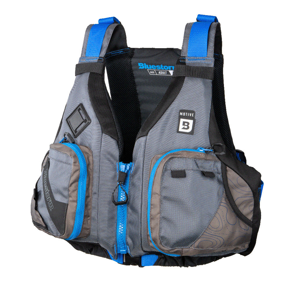 Bluestorm Motive Kayak Fishing Vest - Deep Blue - S/M [BS-248-TPE-S/M] - Premium Life Vests from Bluestorm - Just $79.99! 