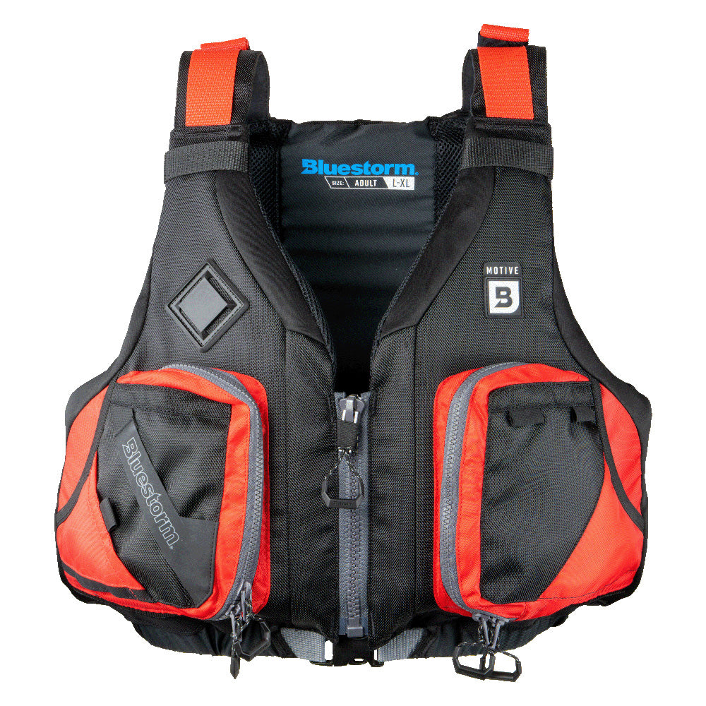 Bluestorm Motive Kayak Fishing Vest - Nitro Red - S/M [BS-248-RDD-S/M] - Premium Life Vests from Bluestorm - Just $79.99! 