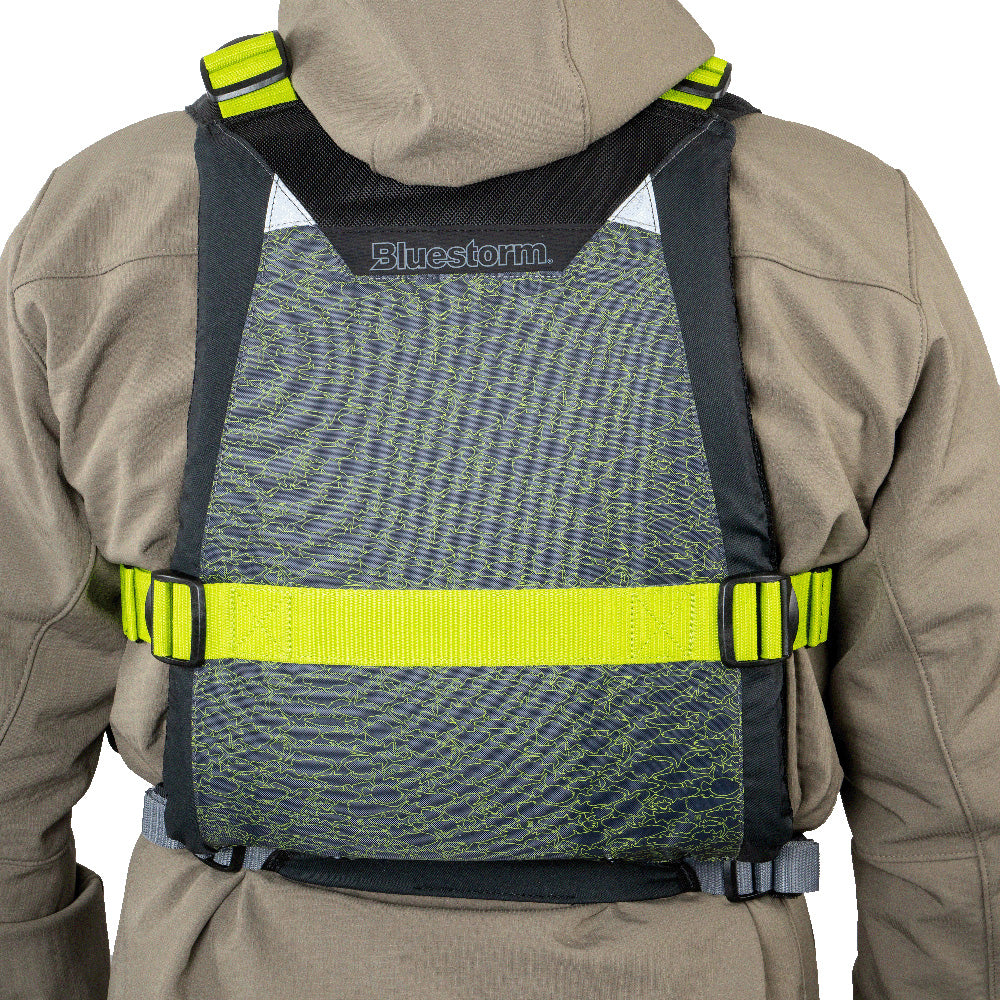 Bluestorm Motive Kayak Fishing Vest - Hi-Vis - S/M [BS-248-HVS-S/M] - Premium Life Vests from Bluestorm - Just $79.99! 