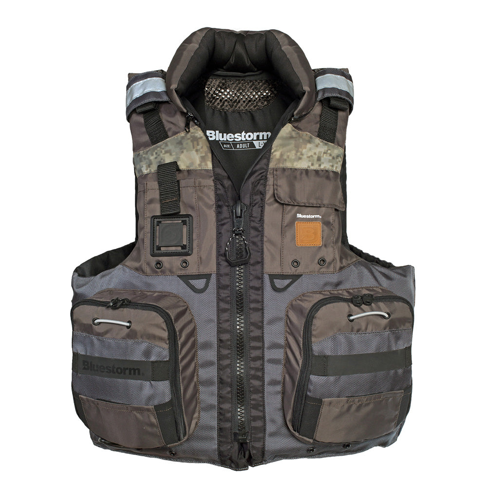 Bluestorm Classic Adult Fishing Life Jacket - Legendary Driftwood - L/XL [BS-70B-TPE-L/XL] - Premium Life Vests from Bluestorm - Just $99.99! 