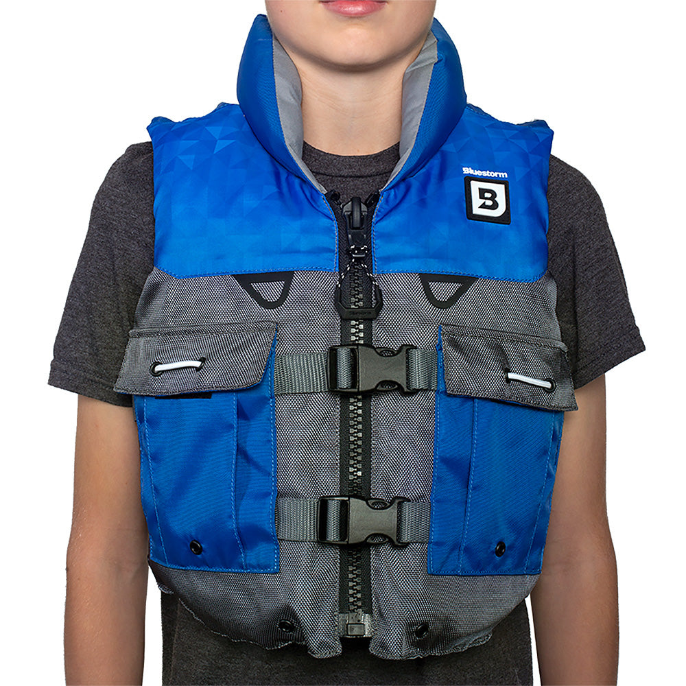 Bluestorm Classic Youth Fishing Life Jacket - Deep Blue [BS-365-NAV-Y] - Premium Life Vests from Bluestorm - Just $44.99! 