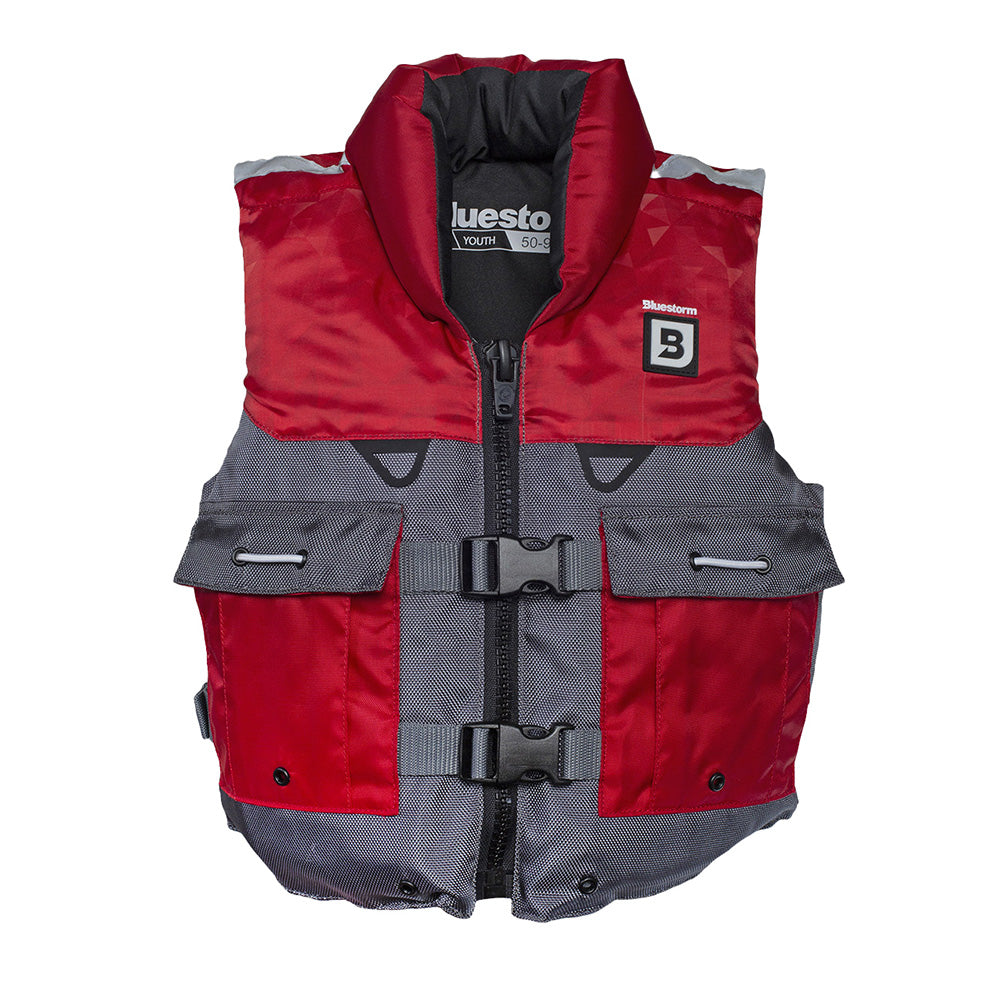 Bluestorm Classic Youth Fishing Life Jacket - Nitro Red [BS-365-RED-Y] - Premium Life Vests from Bluestorm - Just $44.99! 