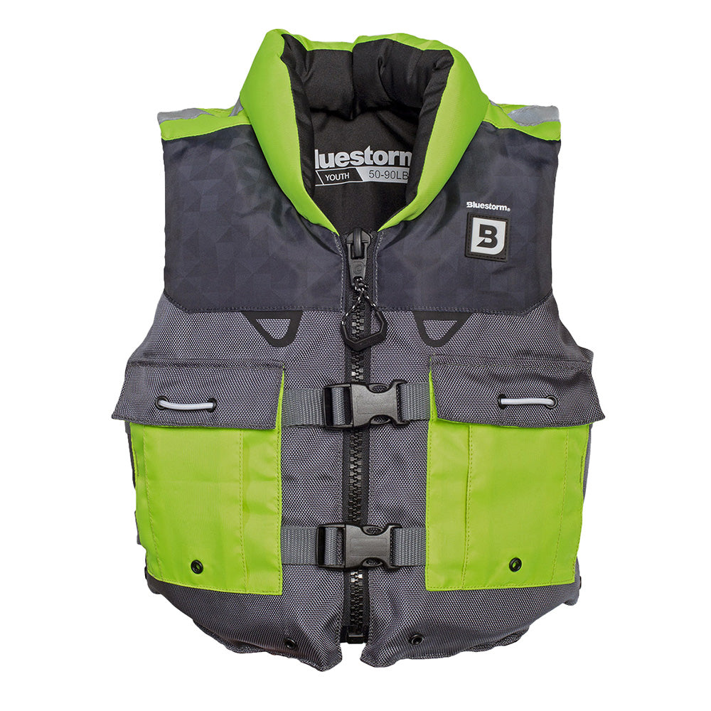 Bluestorm Classic Youth Fishing Life Jacket - Hi-Vis [BS-365-HVS-Y] - Premium Life Vests from Bluestorm - Just $44.99! 