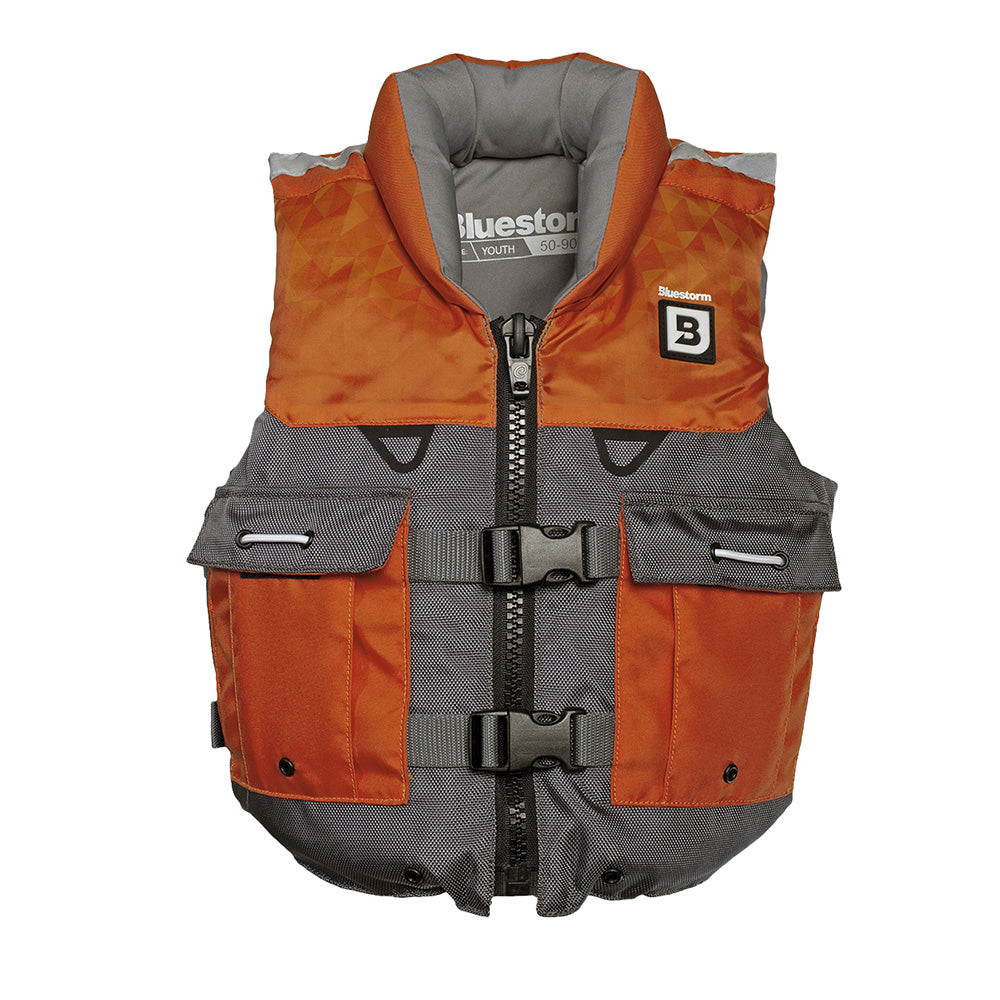 Bluestorm Classic Youth Fishing Life Jacket - Optic Orange [BS-365-ORG-Y] - Premium Life Vests from Bluestorm - Just $49.99! 