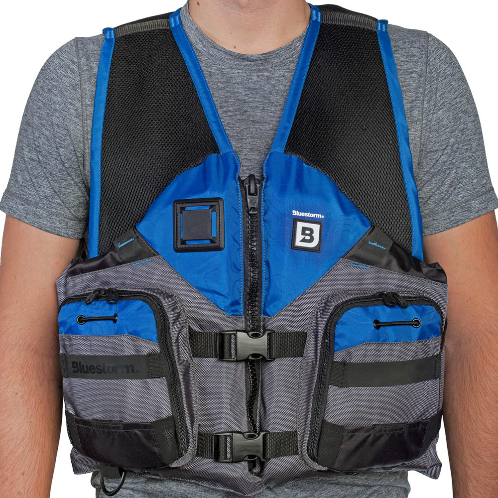 Bluestorm Sportsman Adult Mesh Fishing Life Jacket - Deep Blue - L/XL [BS-105-BLU-L/XL] - Premium Life Vests from Bluestorm - Just $69.99! 