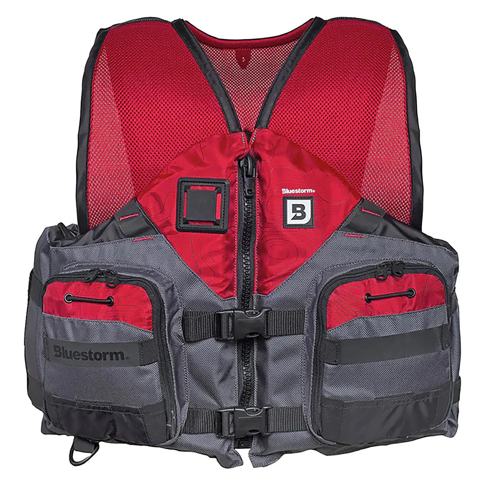 Bluestorm Sportsman Adult Mesh Fishing Life Jacket - Nitro Red - S/M [BS-105-FDC-S/M] - Premium Life Vests from Bluestorm - Just $69.99! 