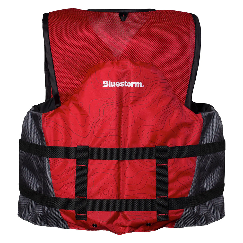 Bluestorm Sportsman Adult Mesh Fishing Life Jacket - Nitro Red - L/XL [BS-105-FDC-L/XL] - Premium Life Vests from Bluestorm - Just $69.99! 