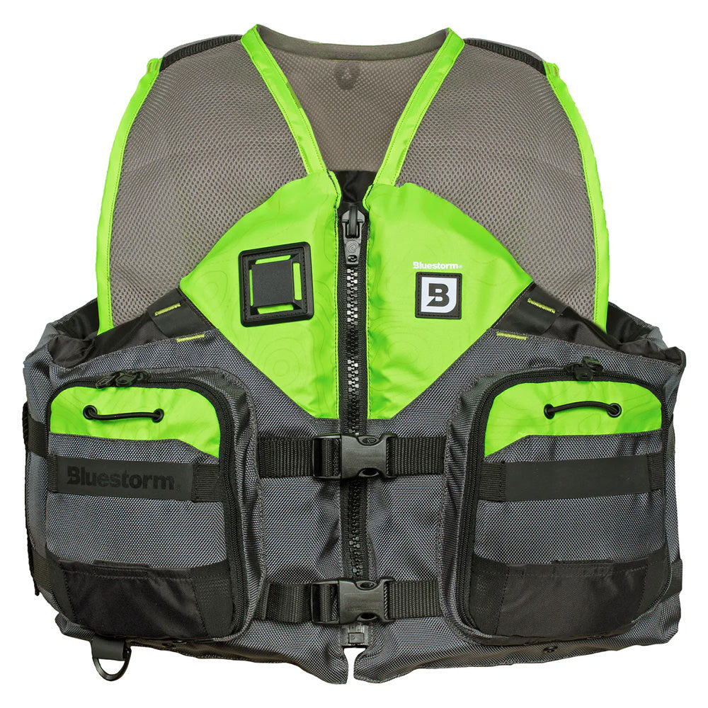 Bluestorm Sportsman Adult Mesh Fishing Life Jacket - Hi-Vis - L/XL [BS-105-HVS-L/XL] - Premium Life Vests from Bluestorm - Just $69.99! 