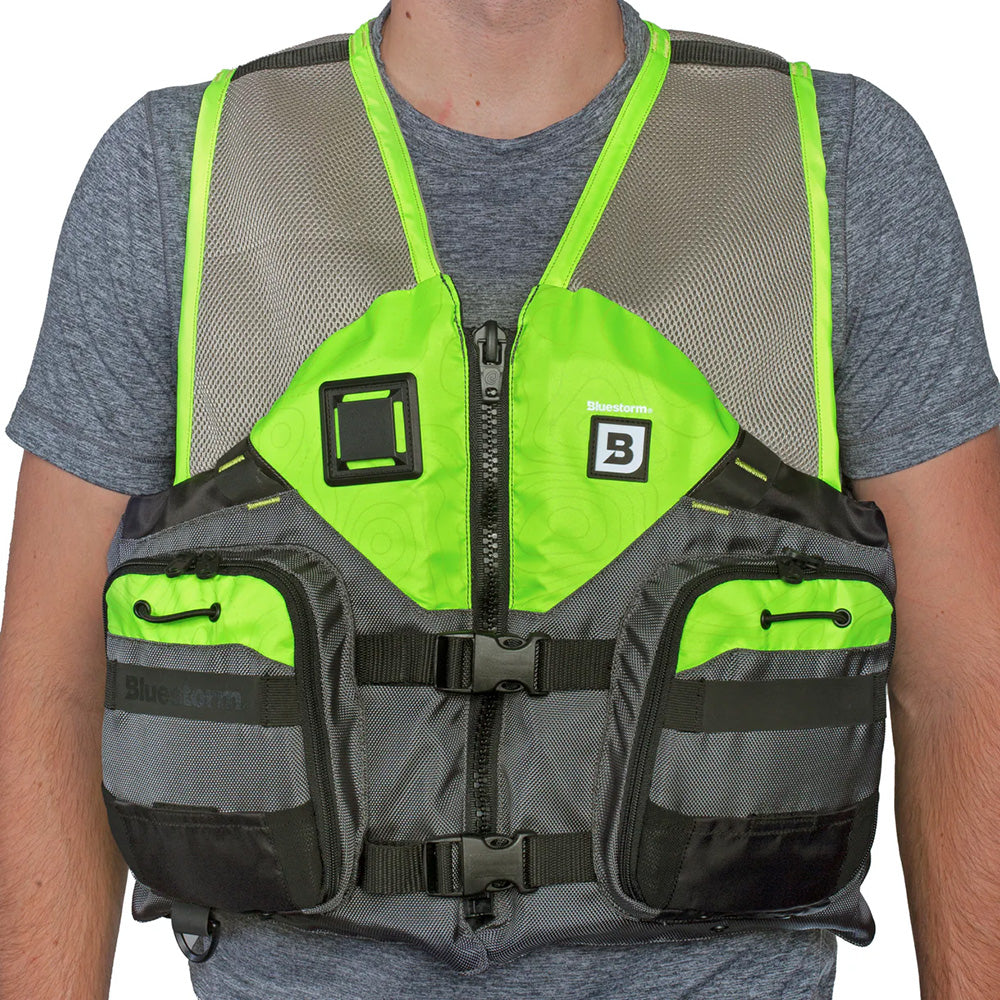 Bluestorm Sportsman Adult Mesh Fishing Life Jacket - Hi-Vis - L/XL [BS-105-HVS-L/XL] - Premium Life Vests from Bluestorm - Just $69.99! 