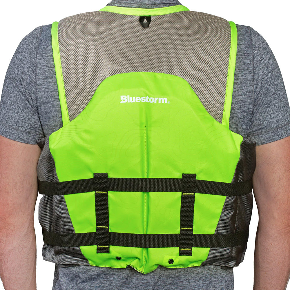 Bluestorm Sportsman Adult Mesh Fishing Life Jacket - Hi-Vis - L/XL [BS-105-HVS-L/XL] - Premium Life Vests from Bluestorm - Just $69.99! 