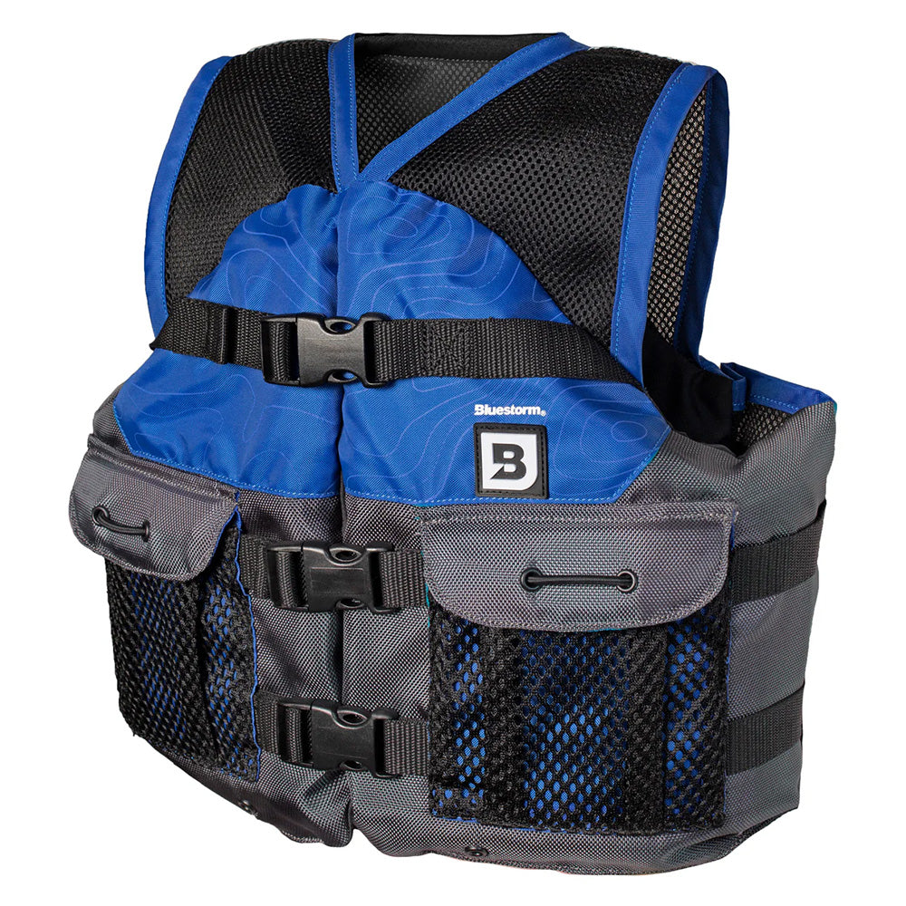 Bluestorm Sportsman Youth Mesh Fishing Life Jacket - Deep Blue [BS-105-NAV-Y] - Premium Life Vests from Bluestorm - Just $49.99! 