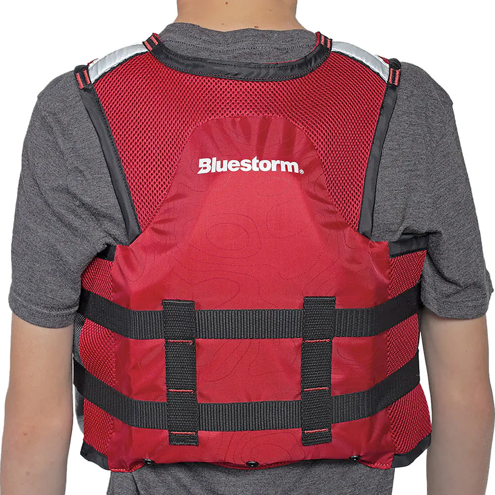 Bluestorm Sportsman Youth Mesh Fishing Life Jacket - Nitro Red [BS-105-RED-Y] - Premium Life Vests from Bluestorm - Just $49.99! 