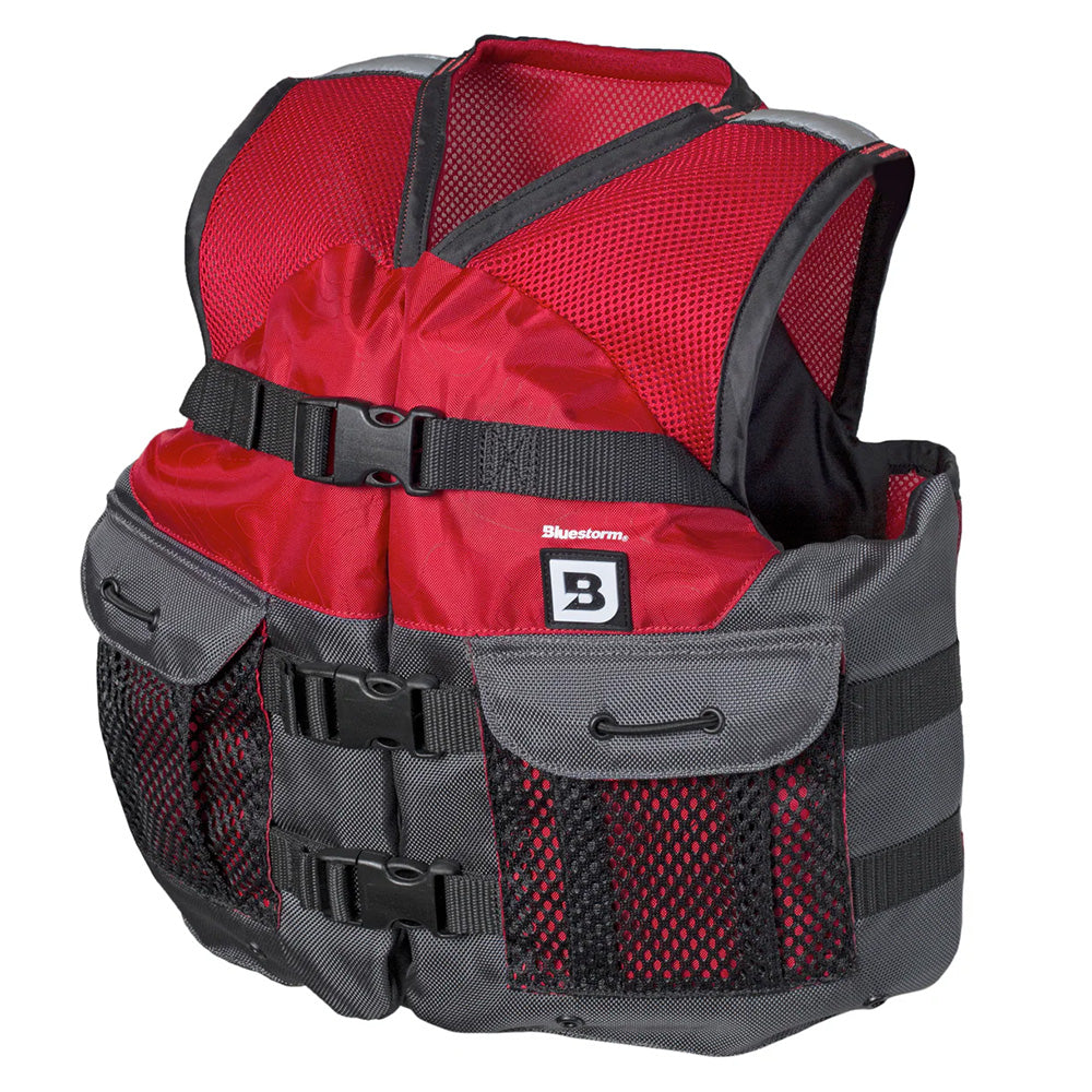 Bluestorm Sportsman Youth Mesh Fishing Life Jacket - Nitro Red [BS-105-RED-Y] - Premium Life Vests from Bluestorm - Just $49.99! 