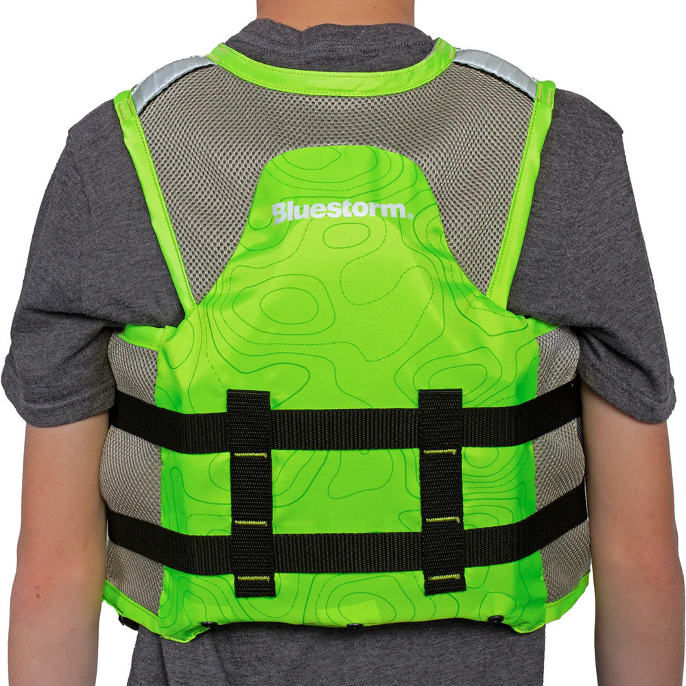 Bluestorm Sportsman Youth Mesh Fishing Life Jacket - Hi-Vis [BS-105-HVS-Y] - Premium Life Vests from Bluestorm - Just $49.99! 