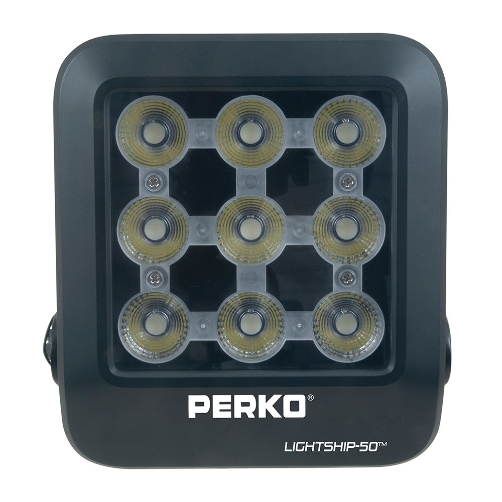 Perko Lightship 50 LED High Performance Spotlight - 12/24V - Black [1643050S0B] - Premium Flood/Spreader Lights from Perko - Just $518.99! 