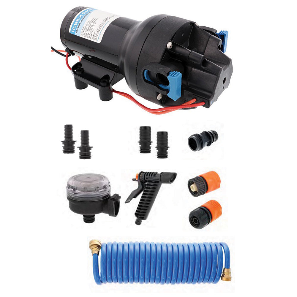 Jabsco HotShot HD5 Heavy Duty Washdown Pump Kit w/25' HoseCoil - 12V - 5GPM - 70PSI [P501J-119N-4A] - Premium Washdown / Pressure Pumps from Jabsco - Just $241.99! 