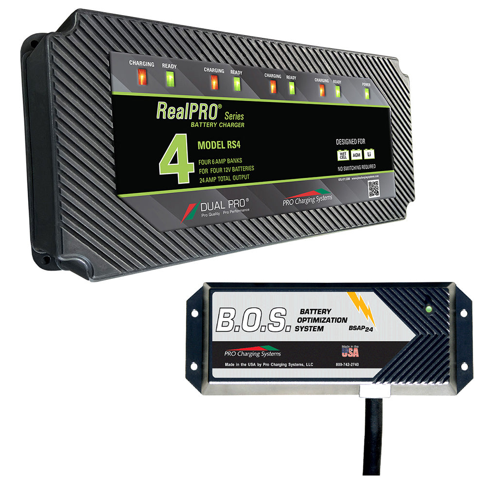 Dual Pro RS4 4 Bank Battery Charger w/2 Bank B.O.S. [RS4/BOS12V2] - Premium Battery Chargers from Dual Pro - Just $612.99! 