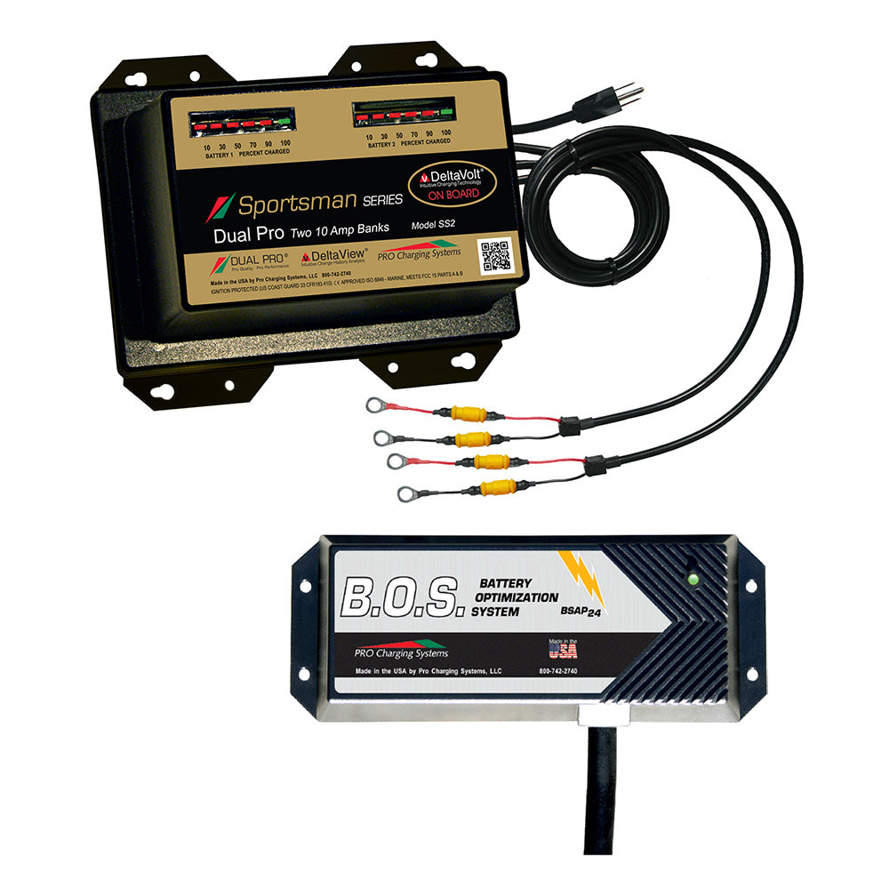 Dual Pro SS2 2 Bank Battery Charger w/2 Bank B.O.S. [SS2/BOS12V2] - Premium Battery Chargers from Dual Pro - Just $629.99! 