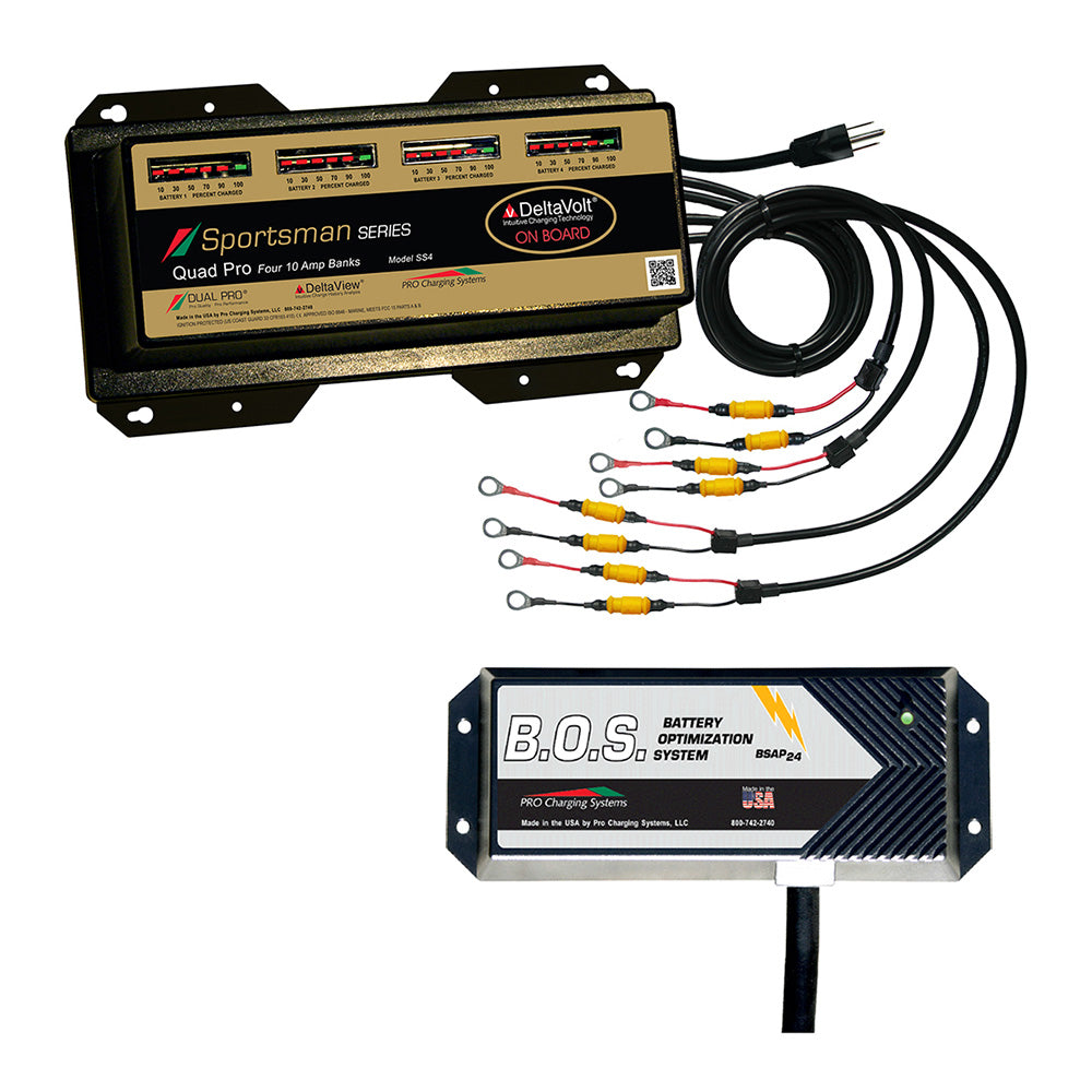 Dual Pro SS4 4 Bank Battery Charger w/2 Bank B.O.S. [SS4/BOS12V2] - Premium Battery Chargers from Dual Pro - Just $919.99! 