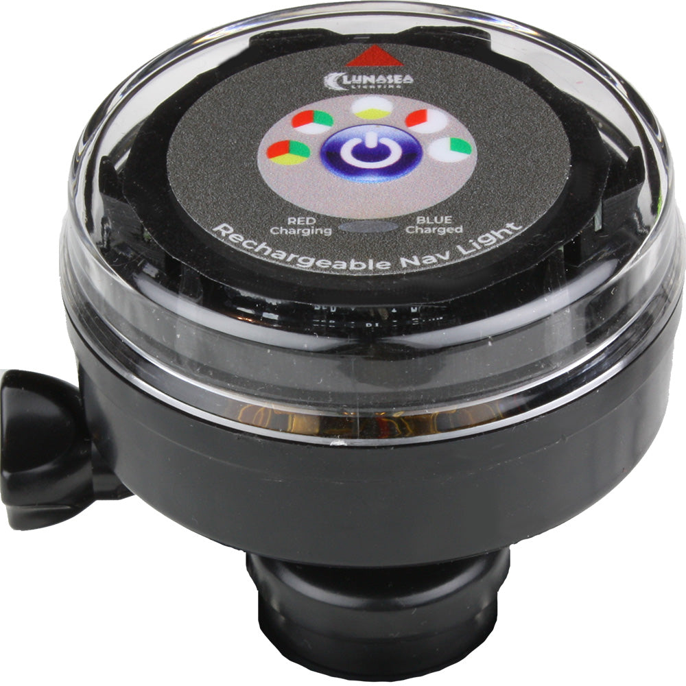 Lunasea Rechargeable Tri-Color Portable Navigation Light (No Mount) - Black [LLB-72BK-UB-00] - Premium Navigation Lights from Lunasea Lighting - Just $83.99! 