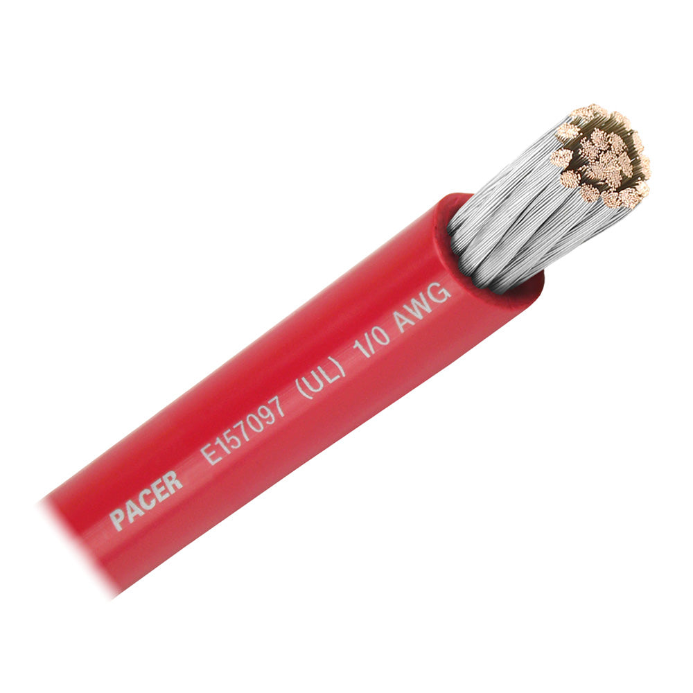 Pacer Red 1/0 AWG Battery Cable - 50' [WUL1/0RD-50] - Premium Wire from Pacer Group - Just $212.99! 