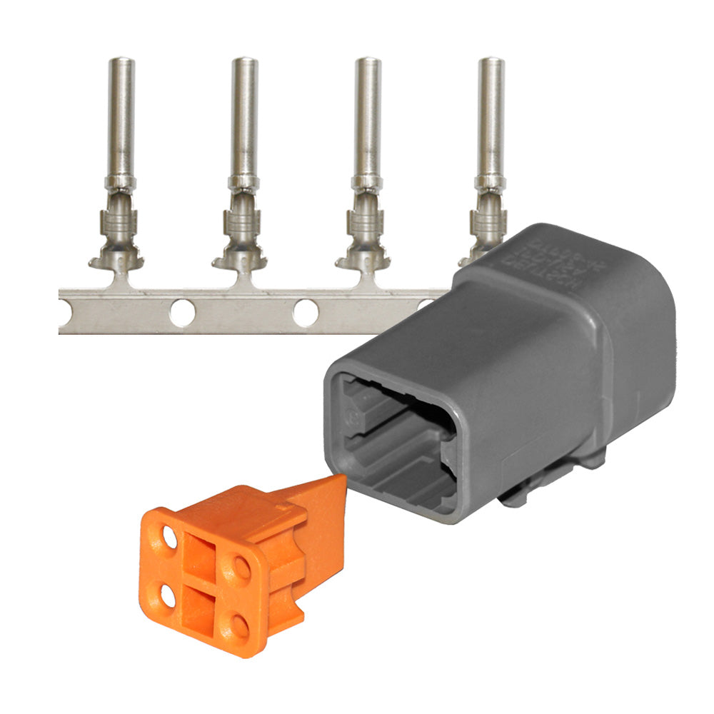 Pacer DTP Deutsch Plug Repair Kit - 14-12 AWG (4 Position) [TDTP06F-4RS] - Premium Terminals from Pacer Group - Just $15.99! 