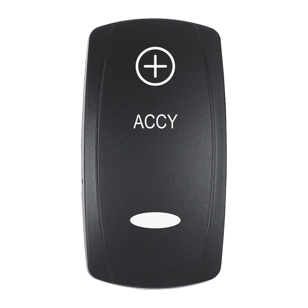 Pacer Actuator - 'ACCY' f/V Series Contura Switches - Black - Laser Etched (Top/Bottom Light) [EV2LE-ACC] - Premium Switches & Accessories from Pacer Group - Just $10.99! 