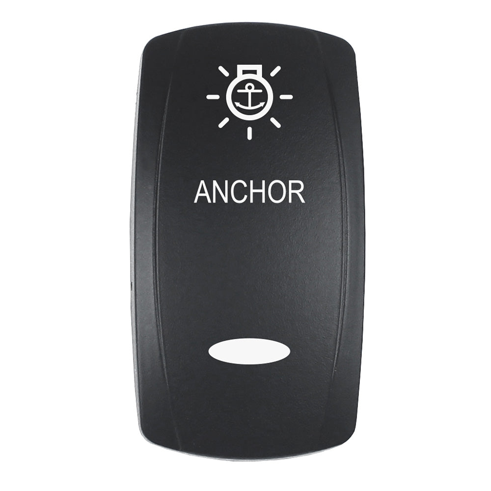 Pacer Actuator - 'ANCHOR' f/V Series Contura Switches - Black - Laser Etched (Top/Bottom Light) [EV2LE-ANC] - Premium Switches & Accessories from Pacer Group - Just $10.99! 