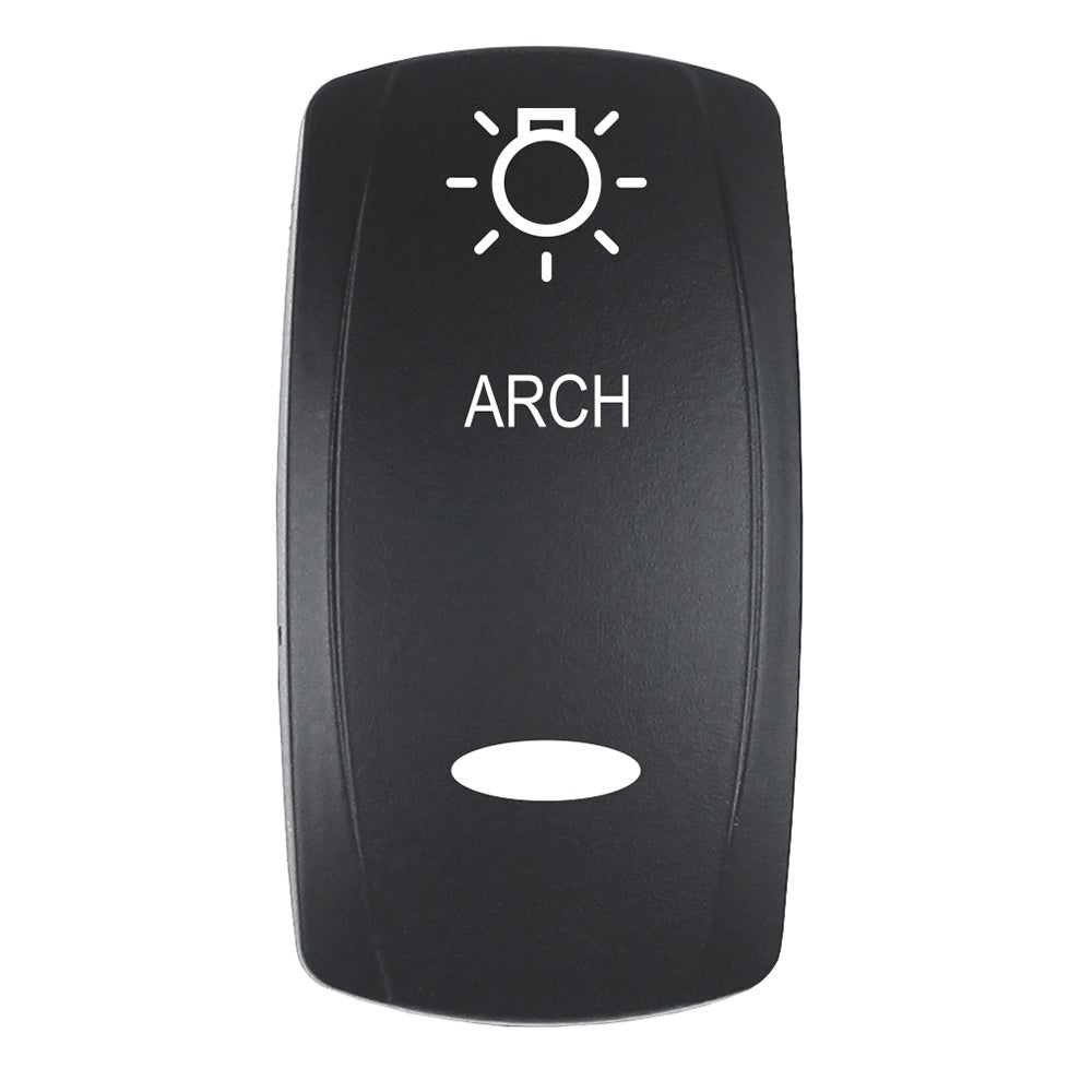 Pacer Actuator - 'ARCH' f/V Series Contura Switches - Black - Laser Etched (Top/Bottom Light) [EV2LE-ARCH] - Premium Switches & Accessories from Pacer Group - Just $10.99! 