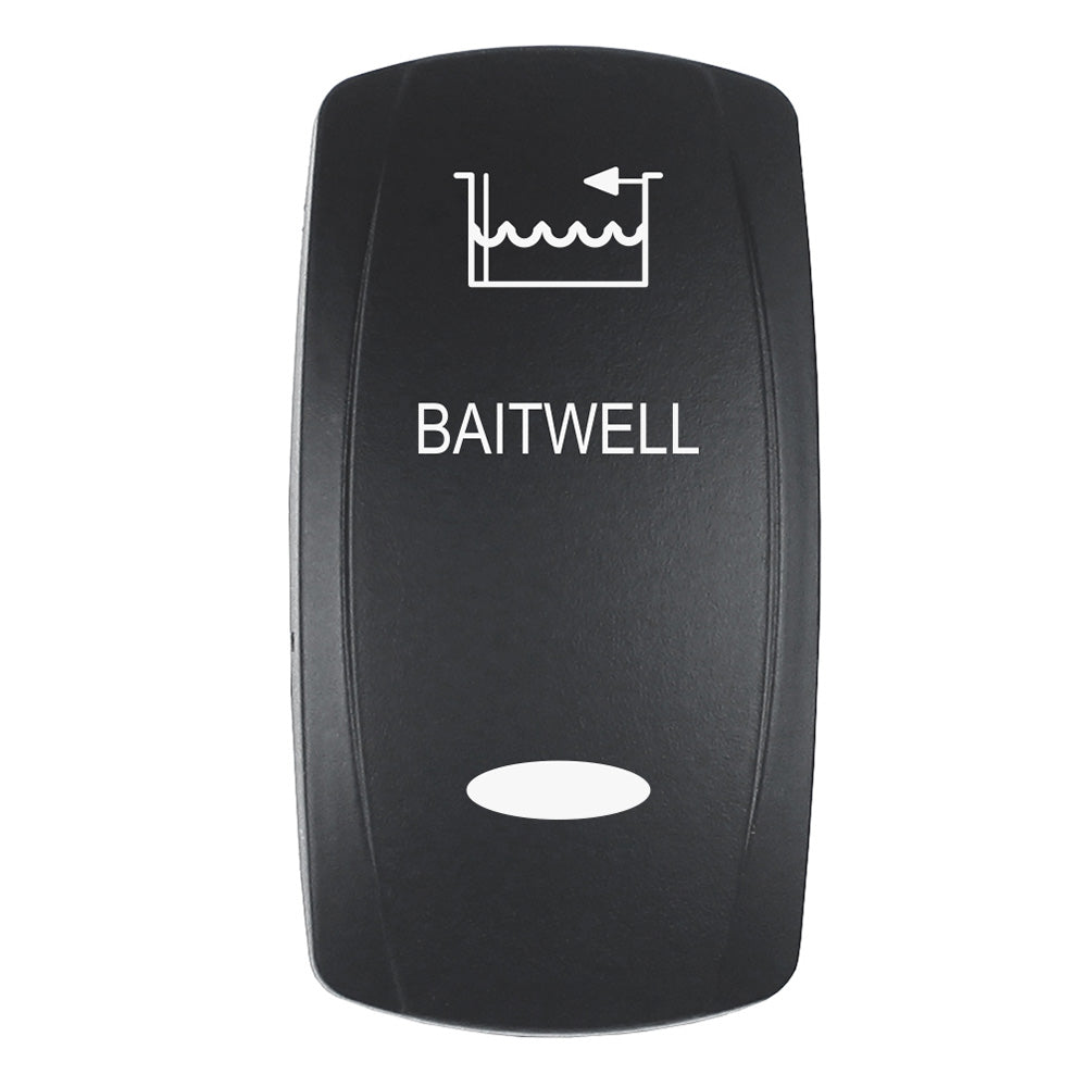 Pacer Actuator - 'BAITWELL' f/V Series Contura Switches - Black - Laser Etched (Top/Bottom Light) [EV2LE-BTWL] - Premium Switches & Accessories from Pacer Group - Just $10.99! 