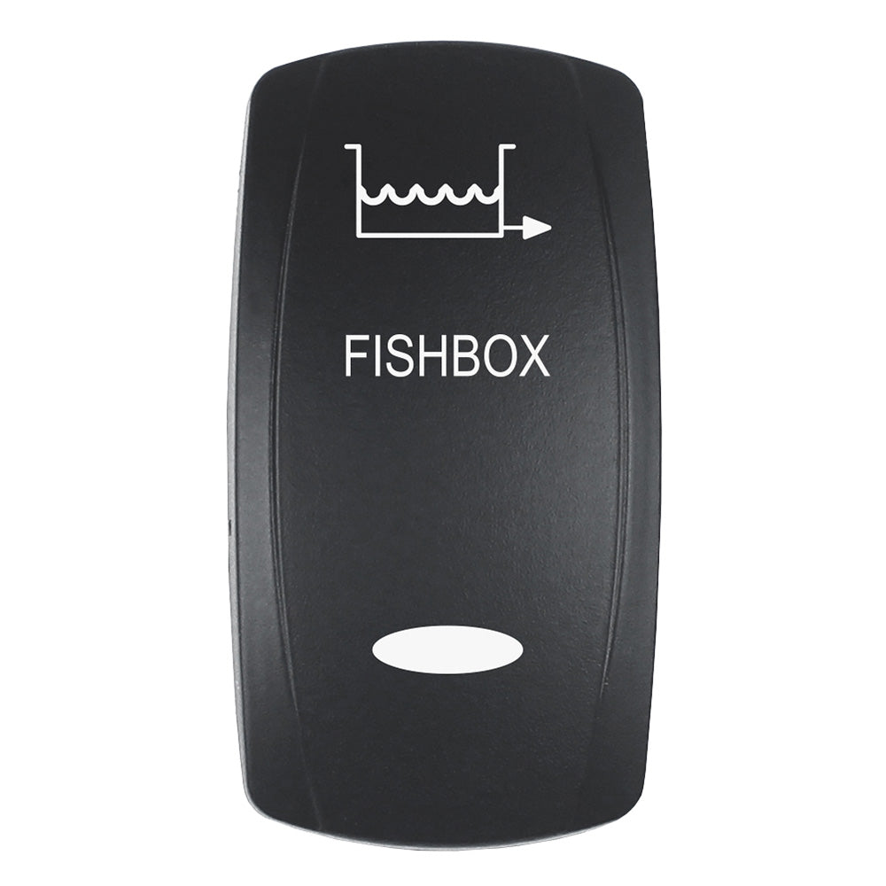 Pacer Actuator - 'FISHBOX' f/V Series Contura Switches - Black - Laser Etched (Top/Bottom Light) [EV2LE-FBX] - Premium Switches & Accessories from Pacer Group - Just $10.99! 