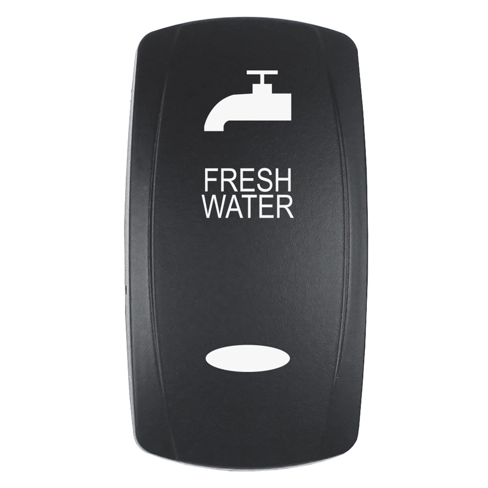 Pacer Actuator - 'FRESH WATER' f/V Series Contura Switches - Black - Laser Etched (Top/Bottom Light) [EV2LE-FRSH] - Premium Terminals from Pacer Group - Just $10.99! 