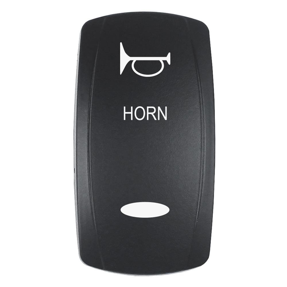 Pacer Actuator - 'HORN' f/V Series Contura Switches - Black - Laser Etched (Top/Bottom Light) [EV2LE-HRN] - Premium Switches & Accessories from Pacer Group - Just $10.99! 