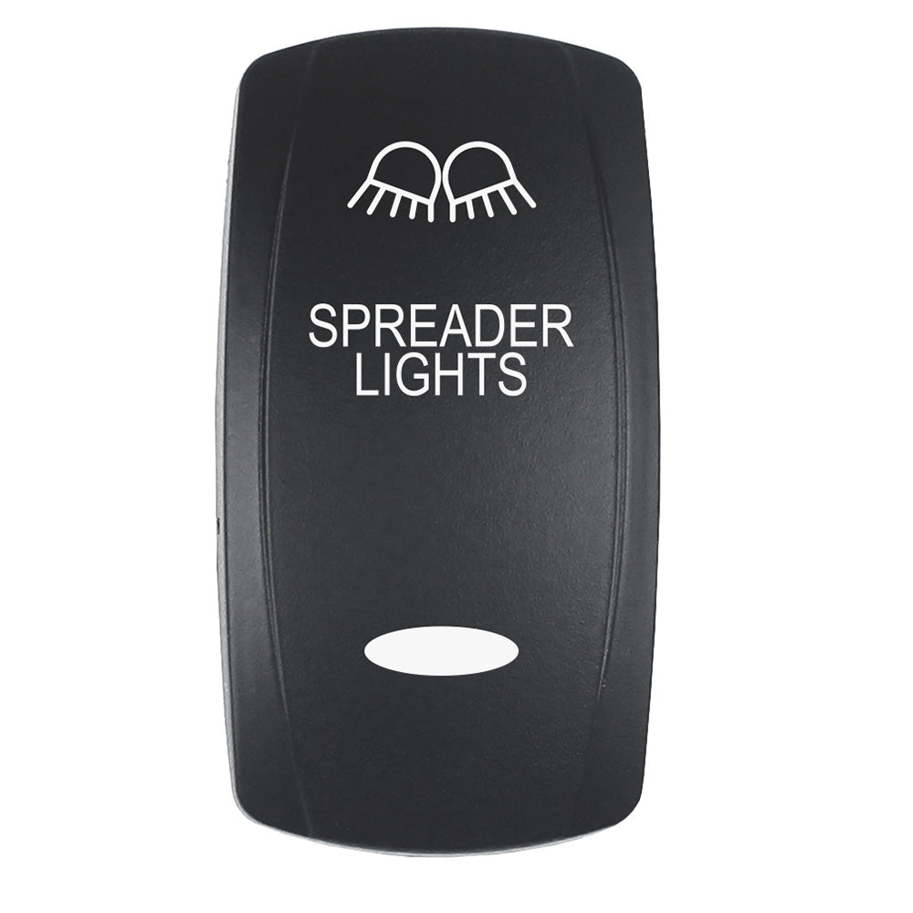 Pacer Actuator - 'SPREADER LIGHTS' f/V Series Contura Switches - Black - Laser Etched (Top/Bottom Light) [EV2LE-SPDR] - Premium Switches & Accessories from Pacer Group - Just $10.99! 